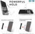 LOVEHANDLE Universal Phone Grip - Black Elastic Strap with White Base - Fits Most Smartphones, Mini Tablets