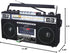 Supersonic SC-3201BT 4 Band Radio & Cassette Player - Bluetooth Speaker with MP3 Playback, USB, SD Card, Earphone Jack