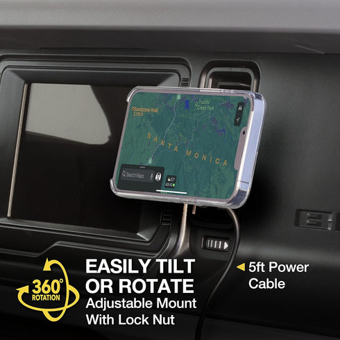 Scosche MPQ5DV-XTSP MagicMount Pro Charge5 15W Wireless Charging Car Mount, Magnetic Phone Holder for Dashboard/Vent