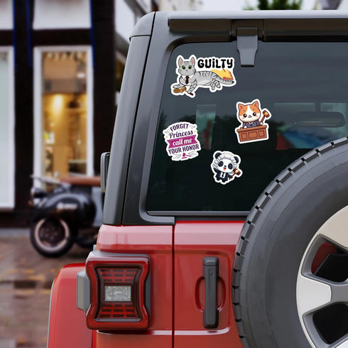 Pack of 50 PCS Court Judge Stickers, Waterproof Vinyl Decals for Birthday Gifts, Law Authority Graphics for Laptop,