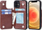 Arae Compatible with iPhone 12 Case - Wallet Case with PU Leather Card Pockets Back Flip Cover for iPhone 12/12 Pro