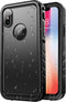 SPORTLINK Waterproof Case for iPhone X/iPhone Xs, Shockproof Snowproof Clear Slim Design (Black)