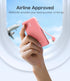 miisso 6000mAh Built-in Cables Power Bank, Travel Charger with USB C Cords, Card Size External Battery Pack, Blossom