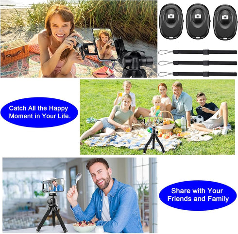 Wireless Camera Shutter Clicker, Remote Control for iPhone & Android Smartphones, Wireless Remote Control Selfie Button