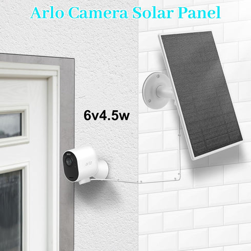 Solar Panel Charger for Arlo Camera, Compatible with Pro 4, Pro 5S, Pro 3, Ultra 2 & Ultra Cameras, 13ft Cable