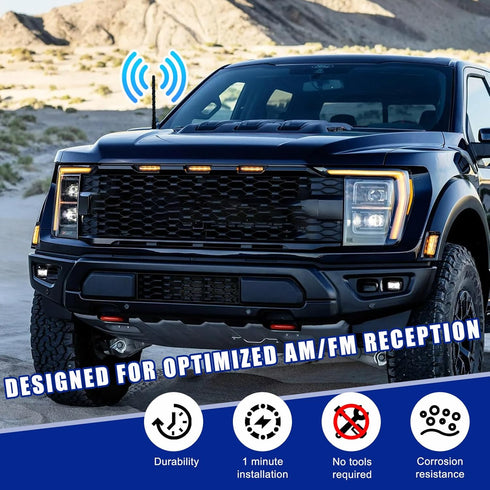 Car Spiral Antenna, 7 Inch Flexible Retrofit Antenna with Screw, Waterproof PVC Replacement for Most Vehicles
