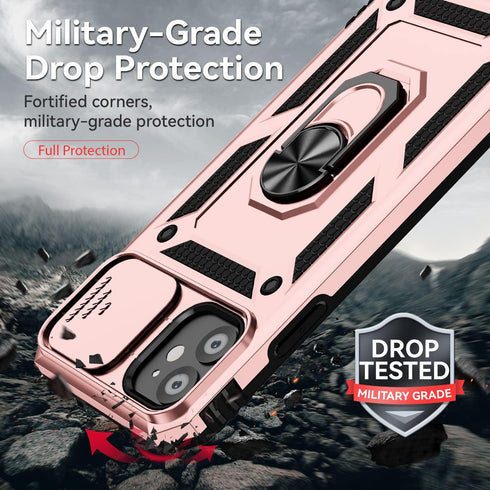 Hitaoyou iPhone 11 Case - Compatible with Camera Cover & Kickstand, Military Grade Shockproof Heavy Duty Protective