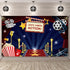Movie Theme Party Decorations - Large Fabric Backdrop for Movie Night Birthday Party Event, 72.8 x 43.3 Inch
