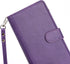 Jaorty Wallet Case for iPhone XR, 9 Card Slots, Wrist Strap, Zipper Cash Pocket, Magnetic Leather Cover, Purple