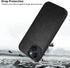 Premium Leather Magnetic Case for iPhone 14 Plus - Shockproof TPU Hybrid, Compatible with MagSafe (Black)