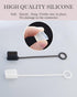 8Pcs USB Caps for USB A Cable, Anti Loss Tether, Silicone Dust Protection Adapter Cover for Android/iPhone, Translucent