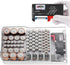 YIHAOSSING Battery Organizer Storage Case with Tester,Clear Lid Battery Storage Organizer,Holds 93 Batteries