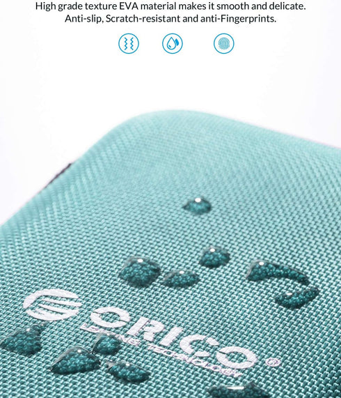 ORICO Hard Drive Case, 2.5 inch External Storage Bag, Waterproof Shockproof for Organizing HDD and Electronic
