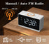 iTOMA Alarm Clock Radio with 1.4" White LED Display, Bluetooth, FM Radio, Dual Alarm, Sleep Timer, Snooze, Auto &