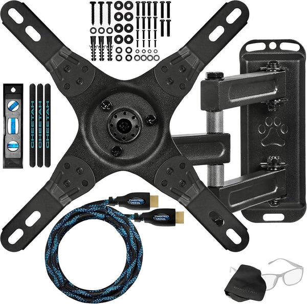 Cheetah TV Monitor Wall Mount for 12-55 Inch TVs up to 40lbs VESA