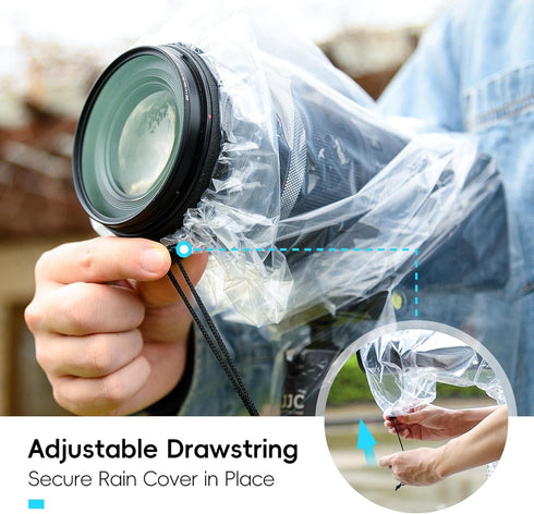 DSLR Camera Rain Cover JJC Rain Coat Sleeve Protector for Canon Nikon Fujifilm Sony Olympus Panasonic Pentax Sigma with