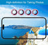 iPhone 14 Pro & Pro Max Camera Lens Protector - 3+1 Glitter Bling, Tempered Glass, Metal Ring, Case Friendly (Pink)