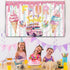 xuanflyF 4th 4th Ice Cream Birthday Party Decoration, Ice Cream Birthday Backdrop Banner, Four Ever Sweet Birthday