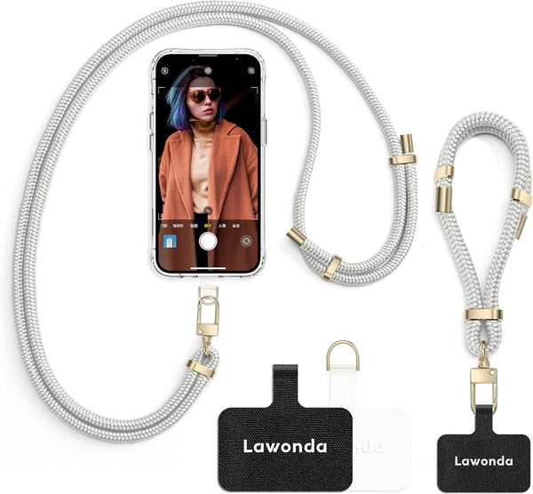 2 Pads Phone Lanyard Adjustable Crossbody Cell Phone Neck Strap Universal Mobile