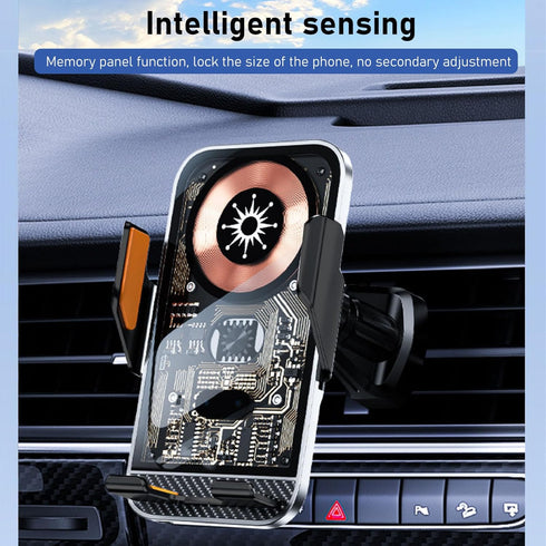 Car Charger, 15W Auto Clamping Charger Mount, 360° Rotatable Phone Mount for Car Vent, Anti Mistake Touch, for iPhone