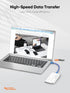 CableCreation Blue 6 inch USB to USB C Cable, 3A Fast Charging, Braided USB C Male to Male for Power Bank, Galaxy S23