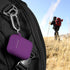 R-fun Compatible with AirPods Case Cover, Soft Silicone Protective Cover with Keychain for Apple AirPods, Plum