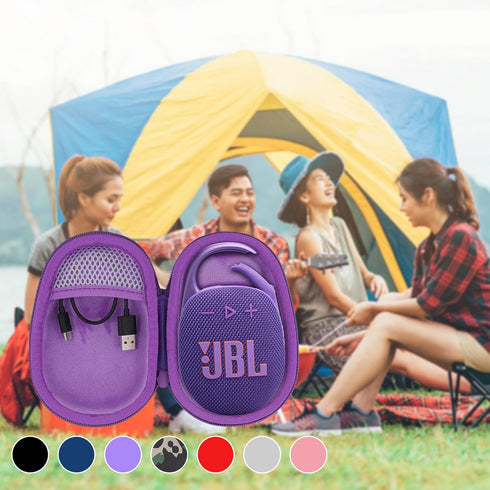 co2CREA Hard Carrying Case for JBL Clip 5, Waterproof Portable Mini Bluetooth Speaker