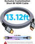 8K@60 13FT/4M, 48Gbps 2.1 4K120 144Hz 3090 2.2&2.3 PS5, Highwings Long HDMI Cable High Speed Gaming HDMI Cord RTX eARC