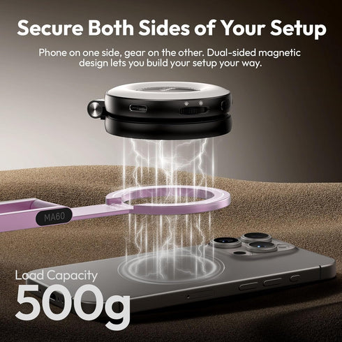 ULANZI MA60 16 15 14 13 12 Magnetic Phone Tripod Stand for iPhone - Aluminium Smartphone Mini Tripod Pocket Cell Phone