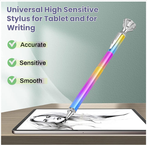 Stylus Pen, Big Diamond Multi-Tips, Universal Stylist Pen for Touch Screens, iPad, iPhone, Tablets & Cell Phones