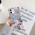 YeLoveHaw iPhone 12 and 12 Pro Case for Women, Soft Slim Protective Case, Floral & Purple Gray Leaves