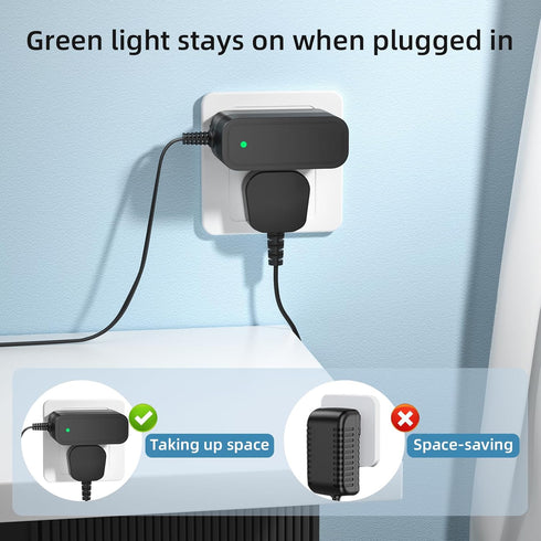 9V Charger for LABIGO Electric Spin Scrubber, Compatible with Labigo Cordless Spin Scrubber LA1 Pro, Voweek VWS211