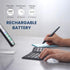 Perixx PERIBOARD-805E US Wireless Foldable Ergonomic Bluetooth Keyboard, Ultra-Thin X Type Keys for iOS, Android,