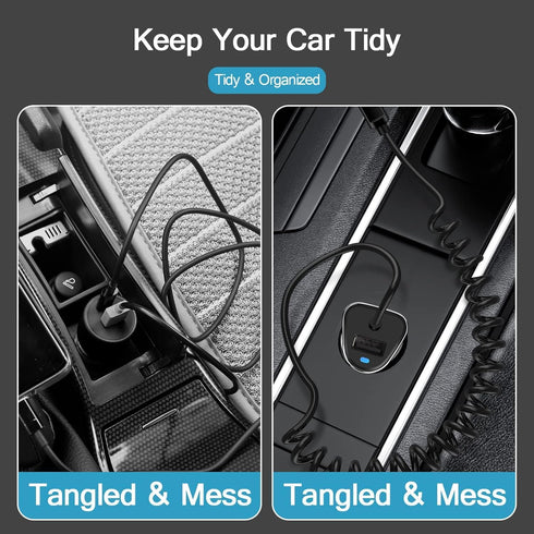 Android Retractable Car Charger for Fast Charging, Type C Phone Charger for iPhone 15 Plus/Pro Max, Samsung Galaxy