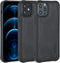 Molzar MAG Series iPhone 12 and 12 Pro Case, Faux Leather with Built-in Metal Plate for Magnetic Mount