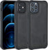 Molzar MAG Series iPhone 12 and 12 Pro Case, Faux Leather with Built-in Metal Plate for Magnetic Mount