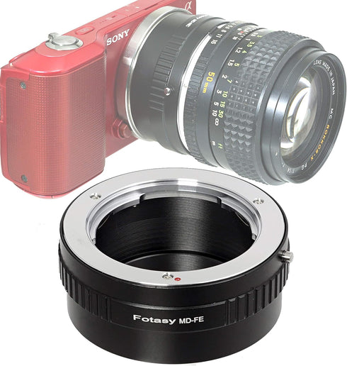 Fotasy Minolta MD MC Rokkor Lens to E Mount Adapter, Compatible with Sony a7 Series, Alpha 1, ZV-E10