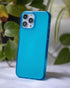 FELONY CASE iPhone 13 Pro Max Neon Blue Clear Protective Case, TPU and Polycarbonate Shock-Absorbing Cover