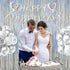 Melsan Silver Tinsel Foil Curtain, 2 Pack, 3.2 ft x 8.2 ft, Sparkle Metallic Backdrop for Party Decorations