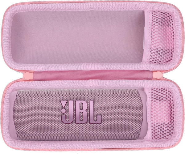 Hard Case for JBL Flip 6, Flip 5, Flip 4 Waterproof Portable Bluetooth Speaker (Pink Case)
