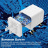 6Pack USB Wall Charger, iGENJUN 2.4A Dual USB Port Cube Power Plug Adapter Fast Phone Charger Block Charging Box Brick for iPhone 15/15 Pro/15 Pro Max/14, Samsung Galaxy, Pixel, LG, Android-Colorful