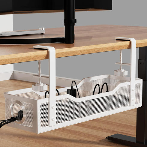 Cinati Under Desk Cable Management Large, 16" Cable Management Box for Table Thickness