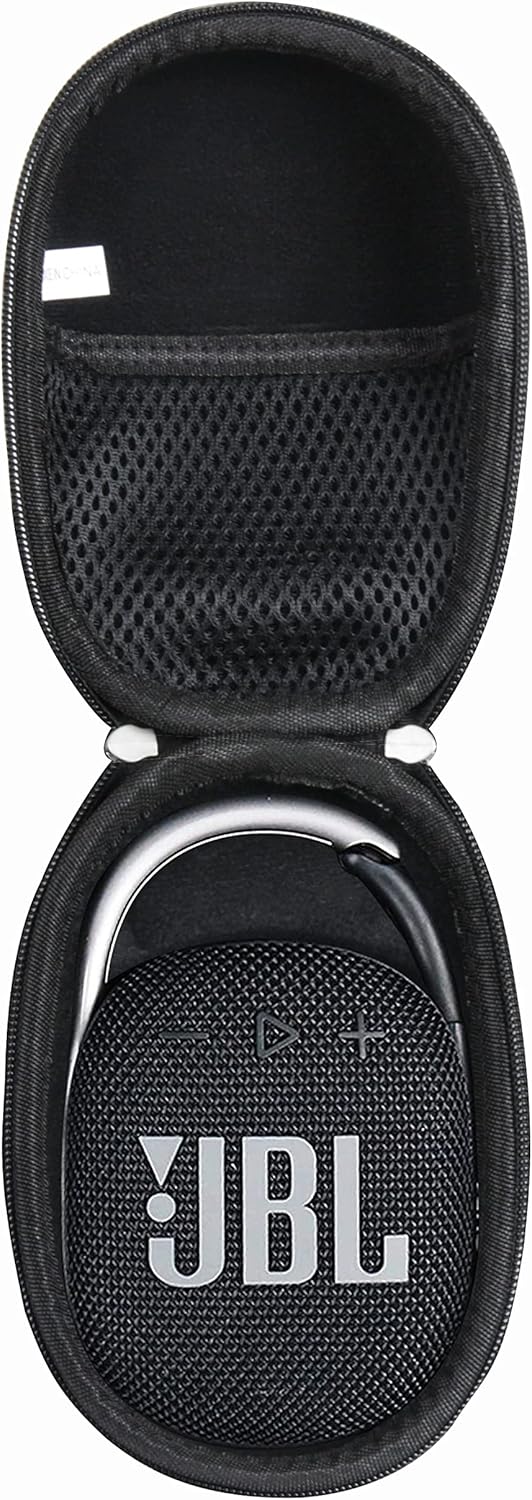 Hard Travel Case for JBL Clip 4/5 - Portable Mini Bluetooth Speaker (Black)