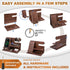TESLYAR Wood Phone Docking Station for Men - Desktop or Nightstand Organizer - Birthday Gifts for Men, Dad