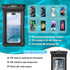 NEPHI IP68 Waterproof Phone Pouch 2 Pack, Adjustable Neck Lanyard, Floating Case for iPhone, Black+White
