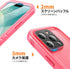 Cozycase Waterproof Case for iPhone 13 Pro, Pink Full Body Dustproof Shockproof Rugged Cover