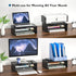 2-Tier 16.5 Inch BONTEC Wooden Monitor Stand Riser, Desk Shelf with Storage Organizer, Ergonomic Computer Stand