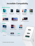 TECKNET 65W USB C Charger PD 3.0 GaN, Foldable Adapter with 3-Port Fast Wall Charger for iPhone 15 Pro Max/15