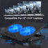 Laptop Cooling Pad with Adjustable Height, Two 5.1 Inches Fan, 2 USB Ports Suitable for 12"-15.6" Laptops (Black)