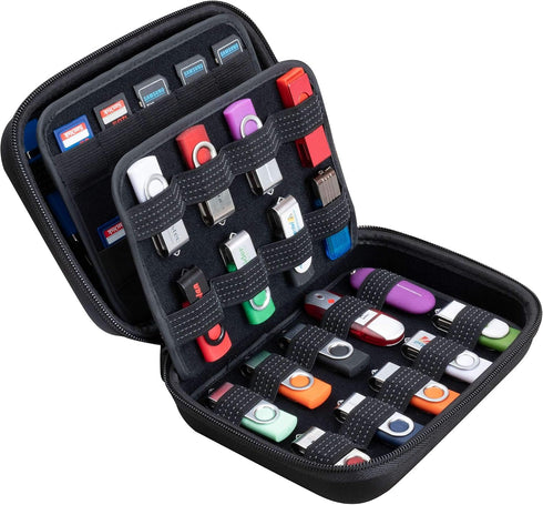 ButterFox 36 Large Capacity USB Thumb Flash Pen Drive Storage Holder/Memory Card SD Card Holder Case/Universial